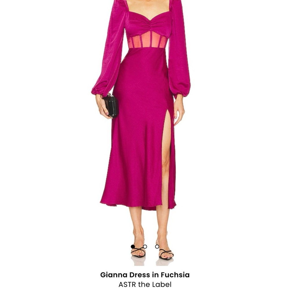 ASTR the Label Gianna Dress in Fuchsia - Large